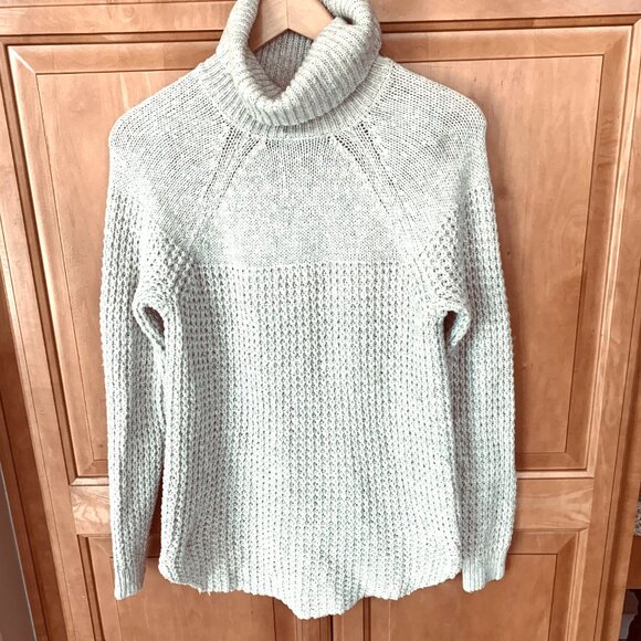 ABERCROMBIE & FITCH Oatmeal Mixed Knit Long Sleeve Sweater Sz M - Picture 9 of 12